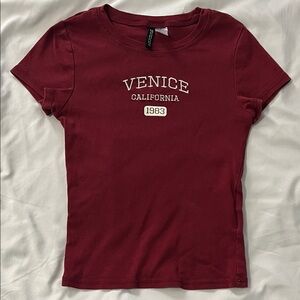 H&M Burgundy Venice Tee